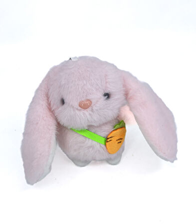 Sevimli Pembe Tavşan Büyük Kulak Peluş Anahtarlık