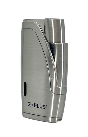 Z+Plus Çift Torch Alevli, Entegre Delicili (Punch) Lüks Puro Çakmağı - Mat Krom