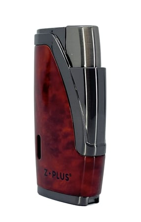 Z+Plus Çift Torch Alevli, Entegre Delicili (Punch) Lüks Puro Çakmağı - Maun & Füme