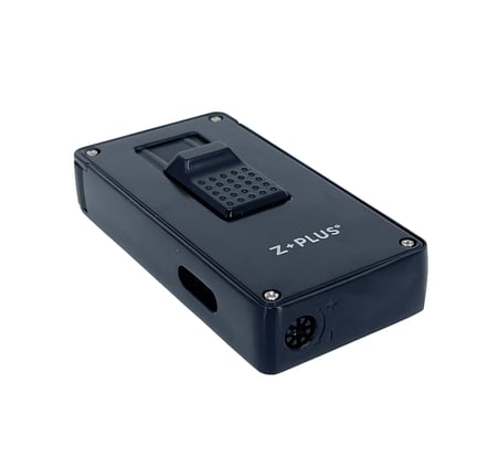 Z+PLUS Lüks Metal Çift Torch Jet Alevli Puro Çakmağı - Siyah