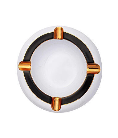 Dörtlü Porselen Puro Küllüğü - Beyaz