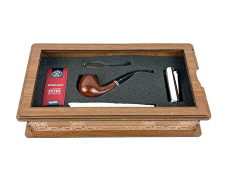 Özel Ahşap Kutusunda Şahin Pipo Seti Model - 2