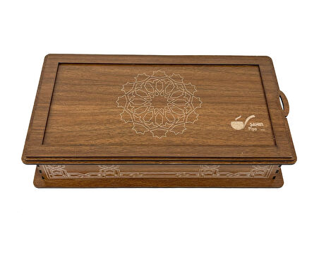 Özel Ahşap Kutusunda Şahin Pipo Seti Model - 2