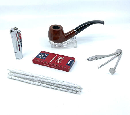 Özel Ahşap Kutusunda Şahin Pipo Seti Model - 2