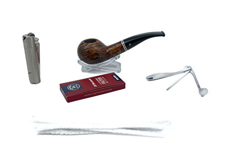 Özel Ahşap Kutusunda Şahin Pipo Seti Model - 3