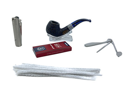 Özel Ahşap Kutusunda Şahin Pipo Seti Model - 4