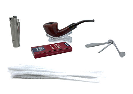 Özel Ahşap Kutusunda Şahin Pipo Seti Model - 6