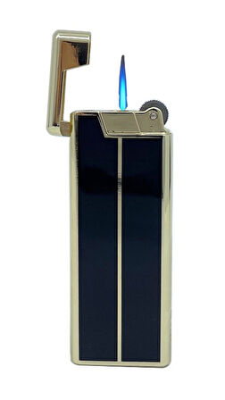 Metal Mum Alev Slim Çakmak Parlak Sarı Model - 3