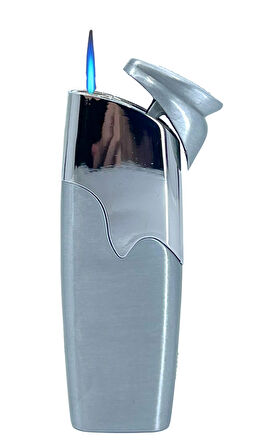 Metal Jet Alev Çakmak - Mat Gümüş Renk 2900