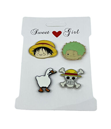 Kamp Çantası - Sırt Çantası - Terlik Süsü Charm Terlik 4'lü Jibbitz Aksesuar Model 4