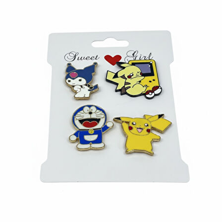 Kamp Çantası - Sırt Çantası - Terlik Süsü Charm Terlik 4'lü Jibbitz Aksesuar Model 8