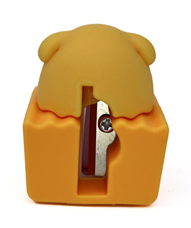 Pupu Bakery 3d Silikon Renkli Kalemtraş Sarı Ayıcık