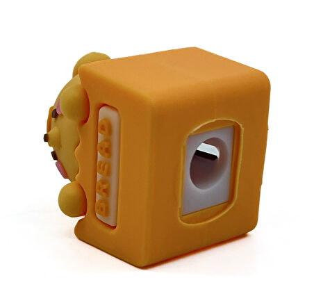 Pupu Bakery 3d Silikon Renkli Kalemtraş Sarı Ayıcık