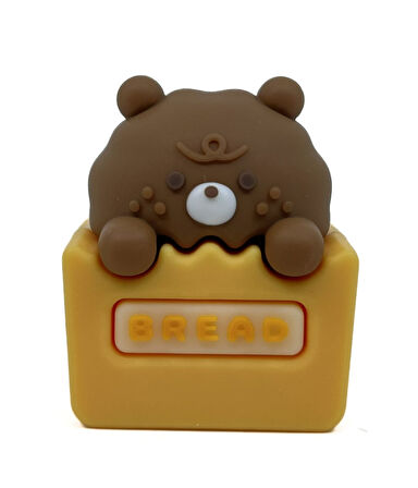 Pupu Bakery 3d Silikon Renkli Kalemtraş  Ayıcık