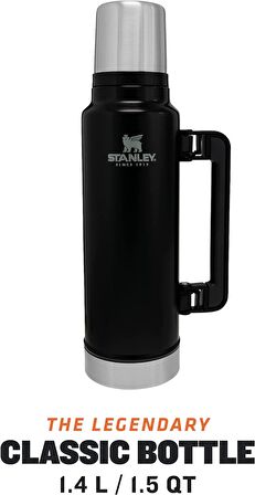 Stanley Klasik Vakumlu Paslanmaz Çelik Termos 1.4 LT The Legendary Classic Bottle 1.4L - Matte Black Pebble