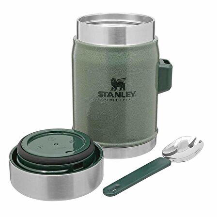 Stanley Klasik Paslanmaz Çelik Yemek Termosu Kaşıklı 0,40 LT - Hammertone Green