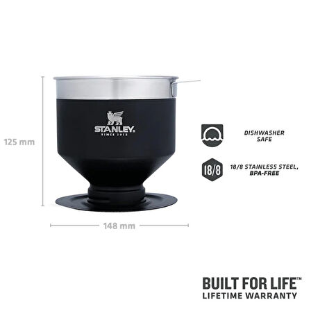 The Perfect-Brew Pour Over (Kahve Demleyici) - Matte Black Pebble