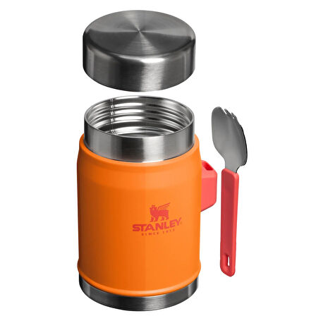 Stanley Klasik Paslanmaz Çelik Yemek Termosu Kaşıklı 0,40 LT - Goldenrod Coral