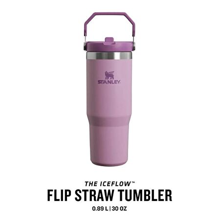 Stanley The IceFlow Flip Straw Pipetli Termos Bardak 0,89 LT (30 OZ) - Lilac