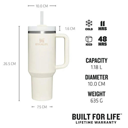 Stanley Quencher Pipetli Termos Bardak 1.18 Lt - Krem