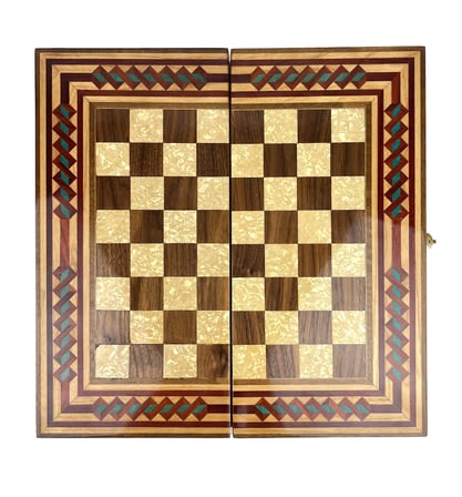 El İşçiliği Sedef & Mozaik İşlemeli Ahşap Tavla