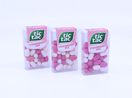 Tic Tac 3'lü Set - Çilek Aromalı Şeker