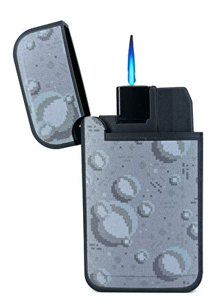 Zengaz Cool Tasarım Jet Alev Çakmak - Water Drops 8Bits