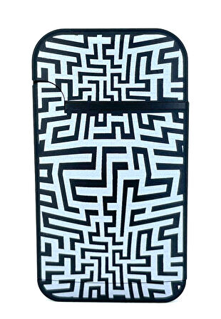 Zengaz Cool Tasarım Jet Alev Çakmak - B&W Maze
