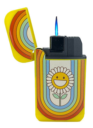Zengaz Cool Tasarım Jet Alev Çakmak - Cheerful Daisy