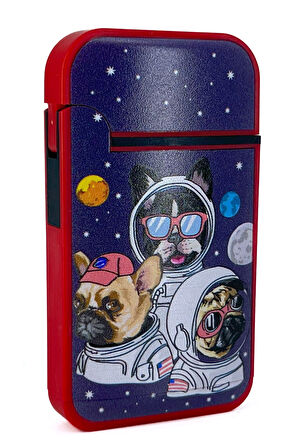 Zengaz Cool Tasarım Jet Alev Çakmak - French Bulldog Astronaut