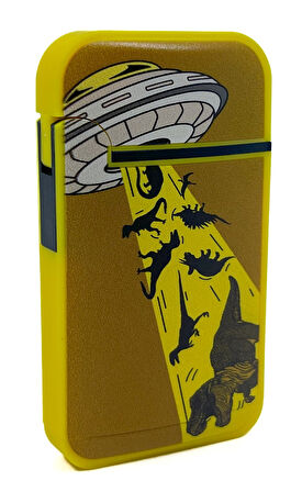 Zengaz Cool Tasarım Jet Alev Çakmak - Ufo Dino Abducting