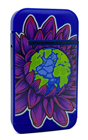 Zengaz Cool Tasarım Jet Alev Çakmak - Flower Earth