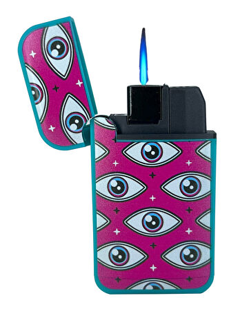 Zengaz Cool Tasarım Jet Alev Çakmak - Pink Eyes