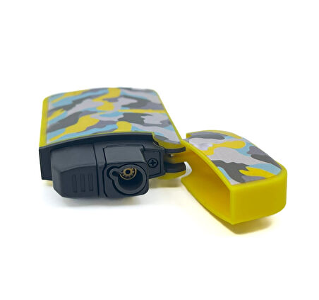 Zengaz Cool Tasarım Jet Alev Çakmak - Yellow Camouflage