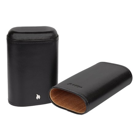 Zippo Signature Solid Deri Puro Kılıfı  Seyahat Humidoru - Siyah
