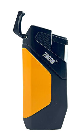 Zorro Çift Torch Pürmüz Puro Çakmağı - Siyah/Sarı