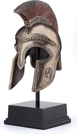 Greek Hoplite Helmet - Antik Yunan Hoplit Piyade Kaskı Stand Biblo Dekor