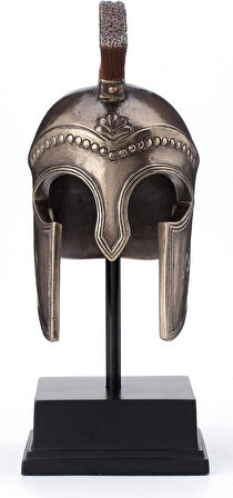 Greek Hoplite Helmet - Antik Yunan Hoplit Piyade Kaskı Stand Biblo Dekor