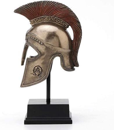 Greek Hoplite Helmet - Antik Yunan Hoplit Piyade Kaskı Stand Biblo Dekor