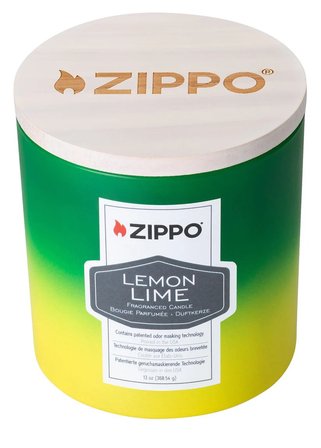 Zippo Kokulu mum – Limon & Misket limonu – Cam içinde çift fitilli şık mum – 368 g – 55 saat yanma süresi – Koku nötralize edici koku – ABD'de üretilmiştir