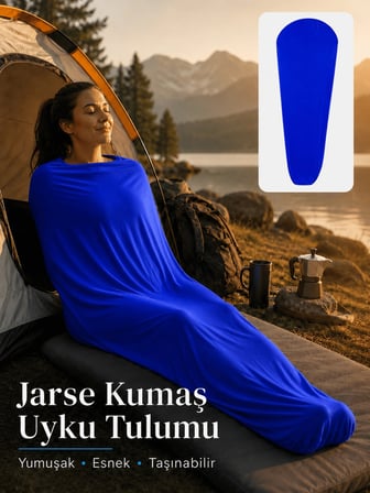 Beylini Kamp Uyku Tulumu Nefes Alır Jarse Esnek Kumaş Dayanıklı Taşıma Çantası Hediyeli Uyku Tulumu Konforlu Yıkanabilir Gezi Outdoor Av Balık Festival