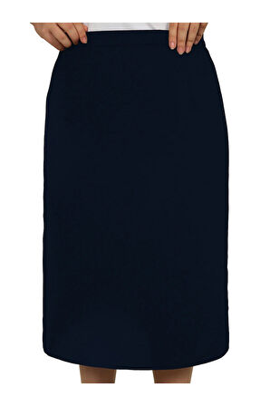 Kısa, Arkadan Yırtmaçlı Portoriko Kumaş Astarlı Kalem Etek Urun Boy 70 Cm