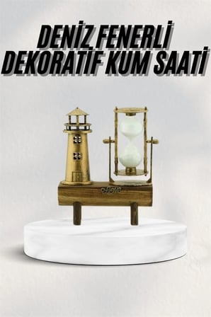 Hediyelik Kum Saati Retro Dekoratif Deniz Feneri Kum Saati