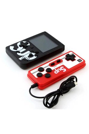 Çift kollu nostalji oyunlu mini atari siyah renk bluetooth özelliği yok - Elektronik
