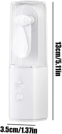 USB Şarjlı Fenerli Mini El Fanı 1200 mAh Taşınabilir Çanta Kamp ve Ofis Vantilatörü