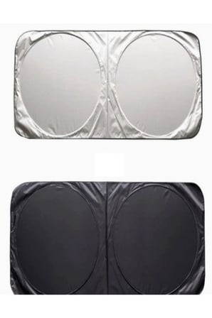 Katlanabilir Araç Ön Cam Güneşliği 150x70cm Isı ve Işık Yalıtımlı Yazlık Aksesuar