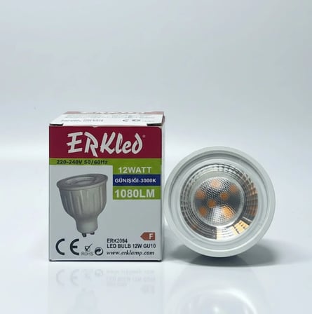 1 Adet ERKLED ERK 2094 GU10 Lensli Ampül 12W 3000K Gün Işığı