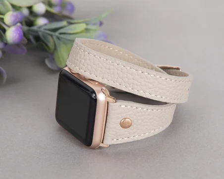 Apple Watch Uyumlu Deri Kordon 42-44-45mm Slim DTRT ERC3