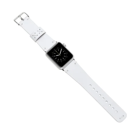 Apple Watch Uyumlu Deri Kordon 38-40-41mm Orfe F3 Beyaz