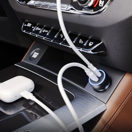 Araç İçi Çakmaklığa TakılanType-C ve USB Girişli 2 Portlu Hızlı Şarj Adaptörü